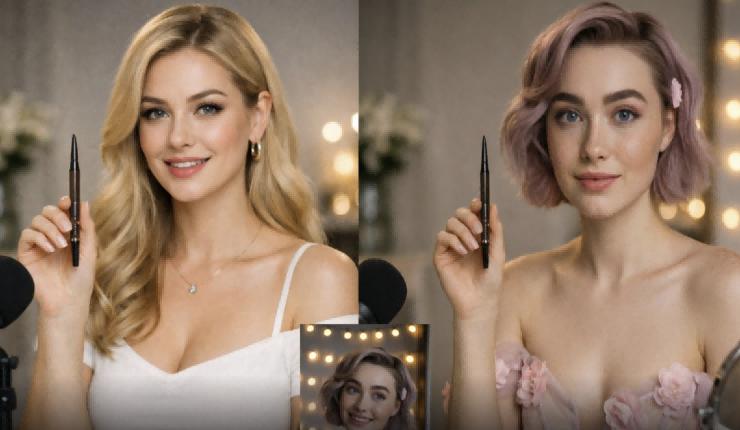 AI 角色替换示例展示视频中的角色转换效果